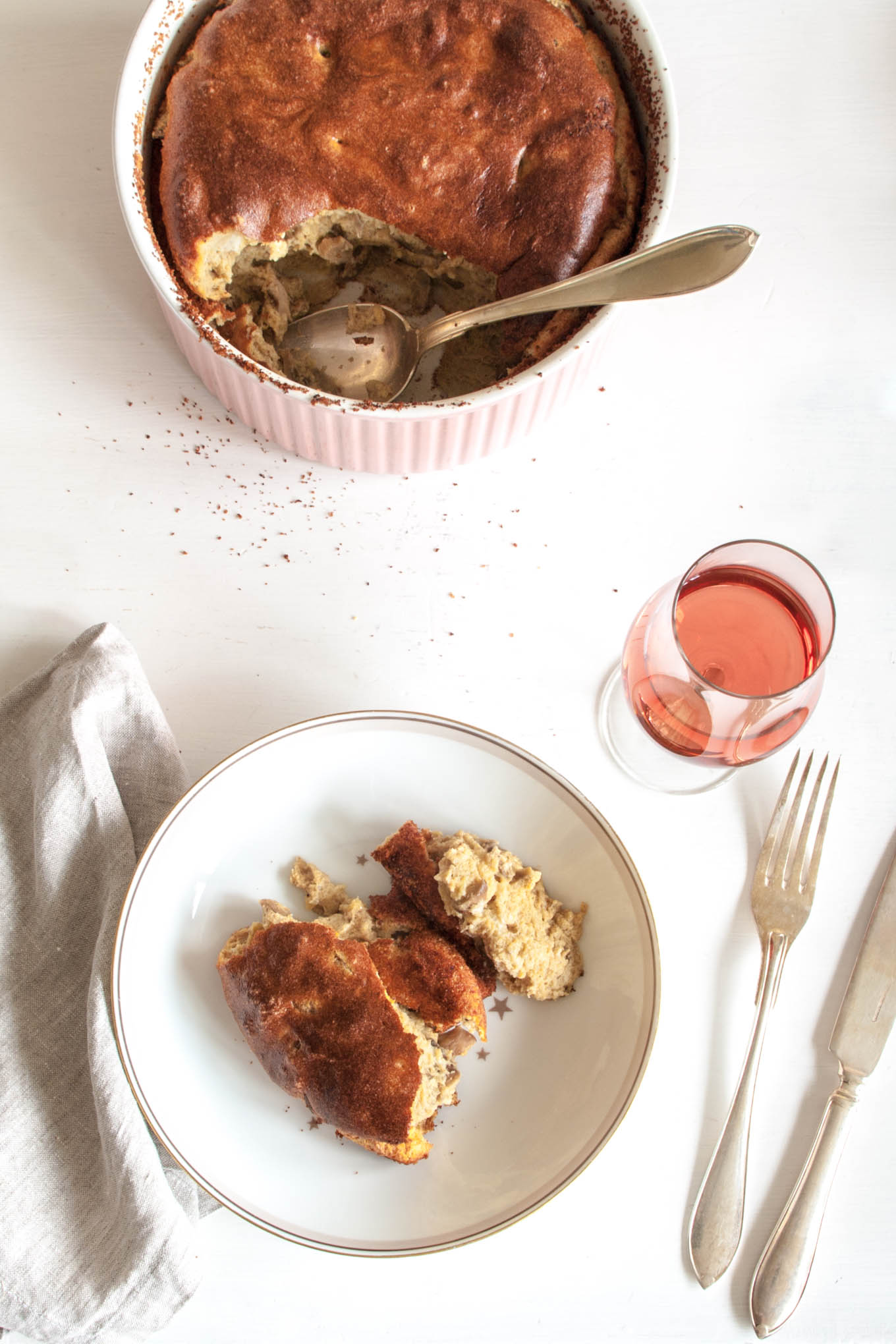 Mushroom soufflé with Parmesan • Delicious from scratch