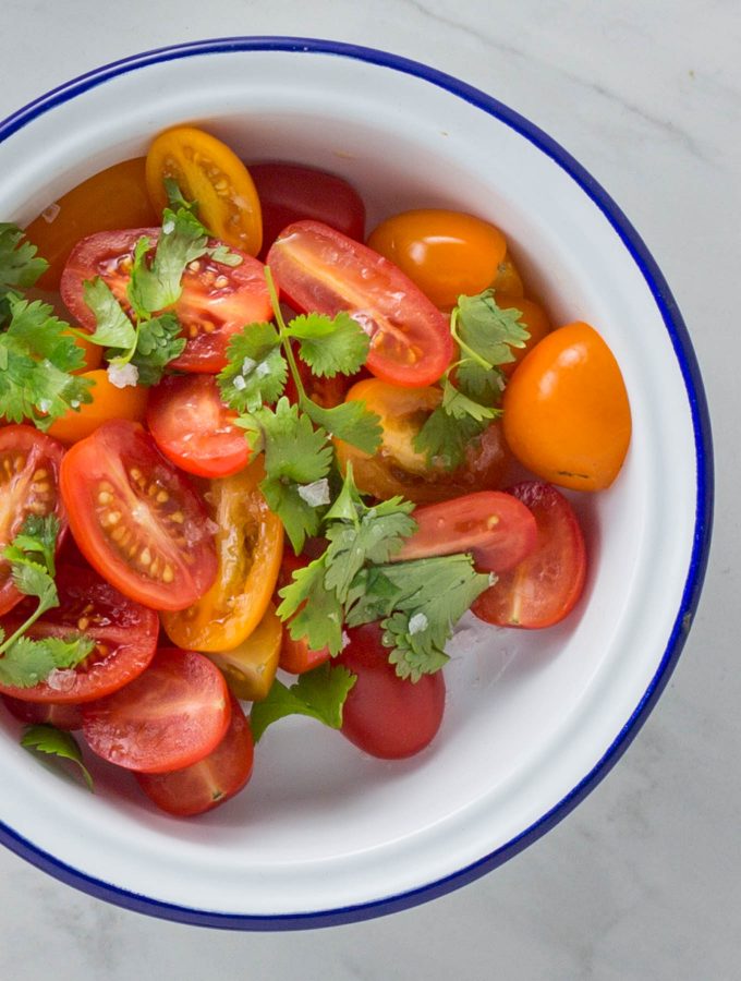 Fresh tomato salsa with garlic and lemon recipe