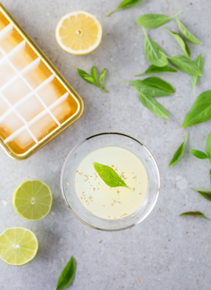 Lemon, Thai basil and gin cocktail recipe