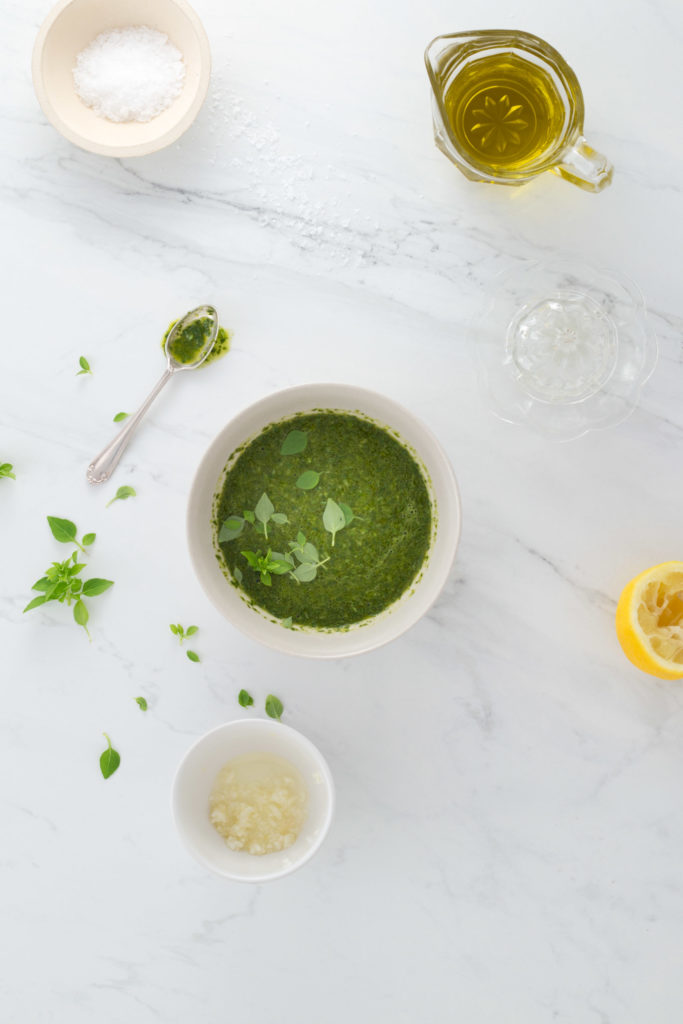 Mixed basil pesto • Delicious from scratch