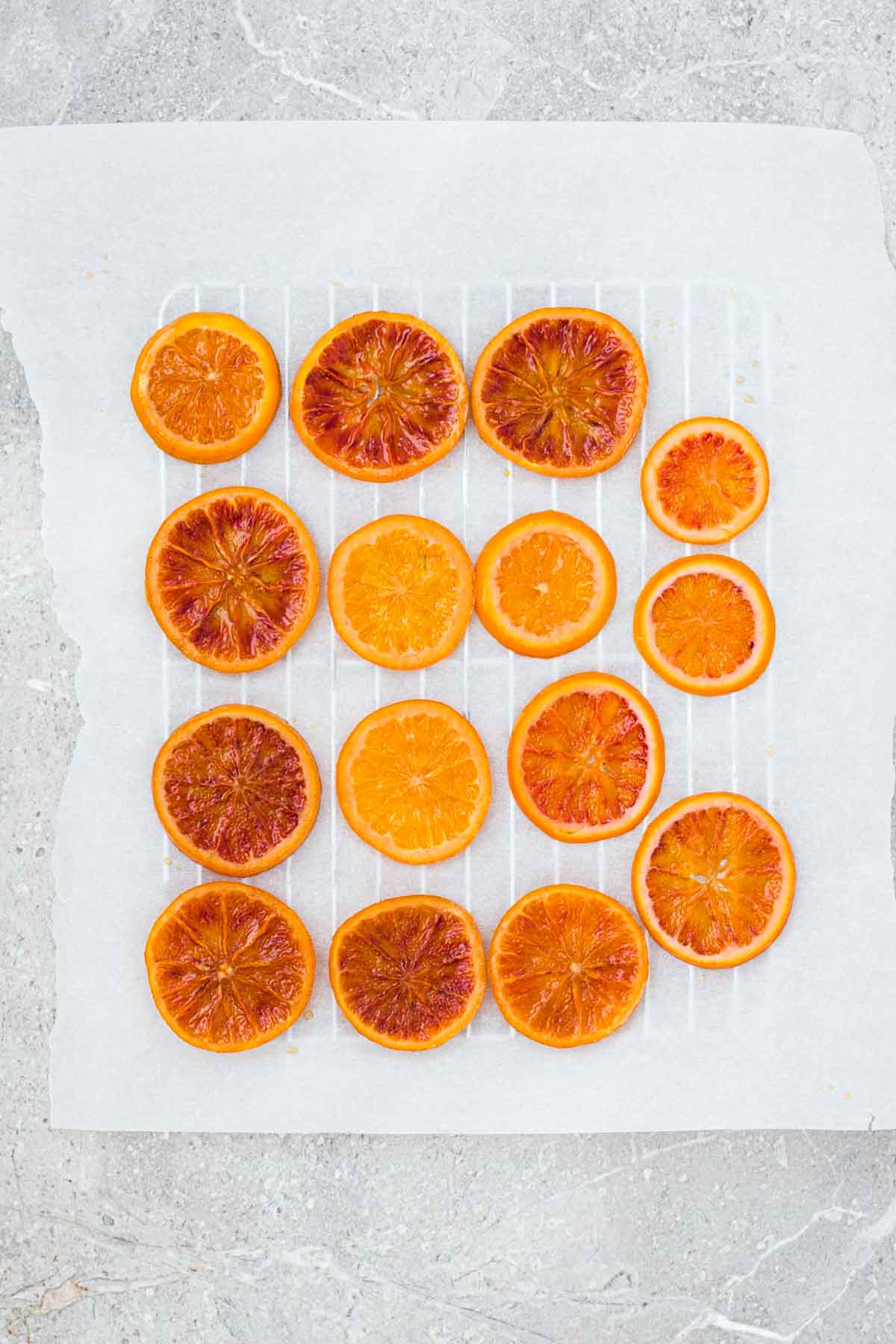 Candied blood orange slices recipe – a beautiful orange garnish