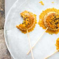 Tomato chipotle pie pops recipe (flaky puff pastry filled with smoky tomato and chilli filling with nigella seeds, a great vegetarian canape or appetizer) – Delicious from scratch