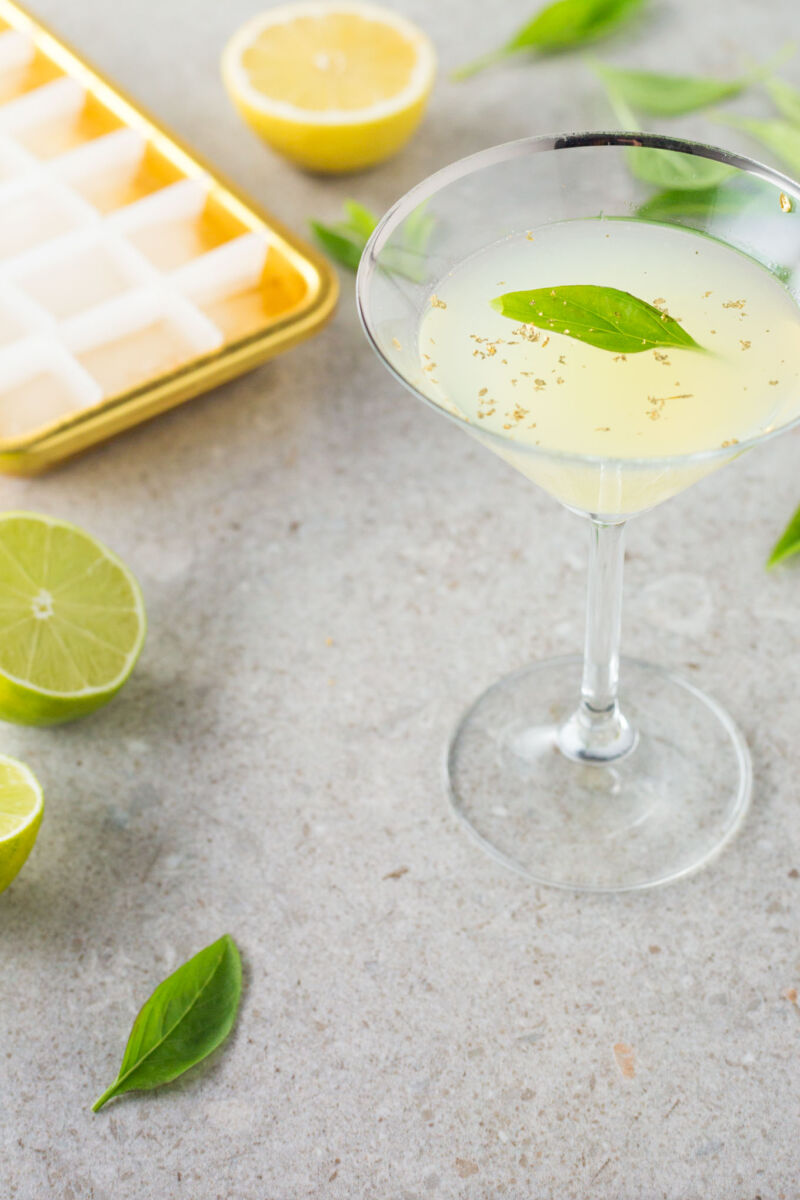 Lemon, Thai basil and gin cocktail recipe