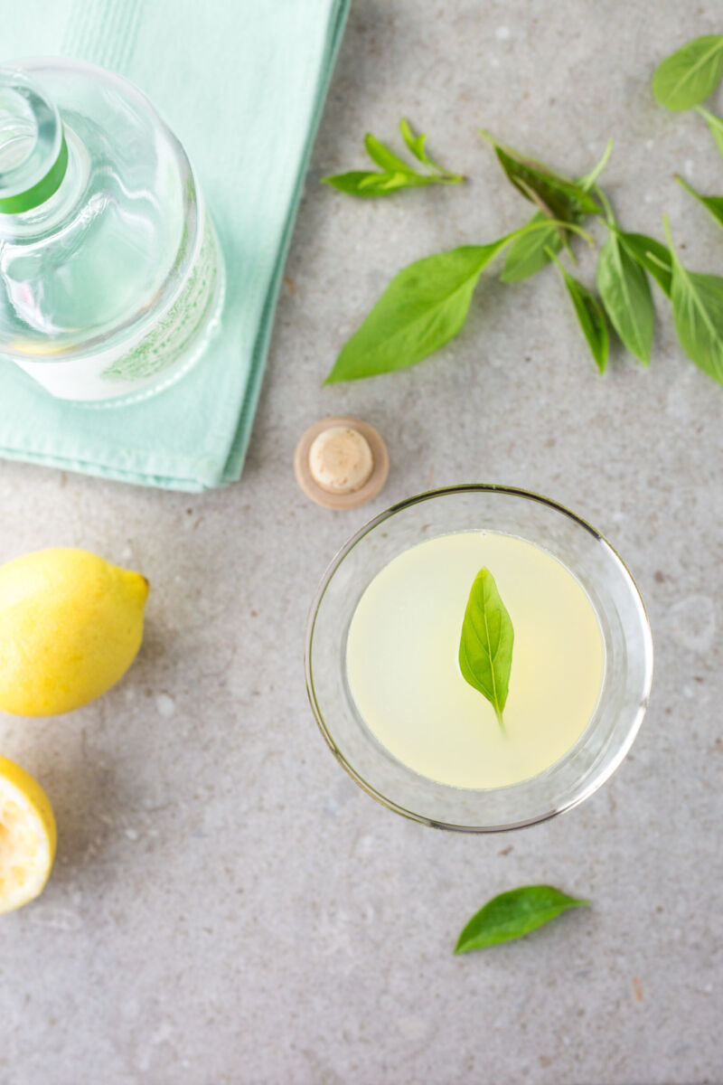 Lemon, Thai basil and gin cocktail recipe