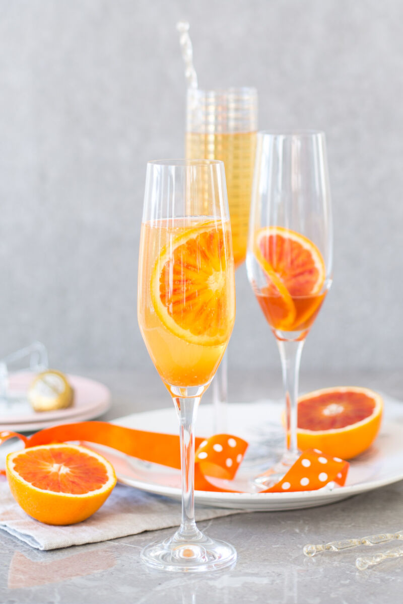 Blood orange fizz cocktail • Delicious from scratch
